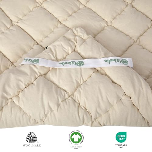 Organic Merino Wool Pillow Top Mattress Topper - 2", Queen I611