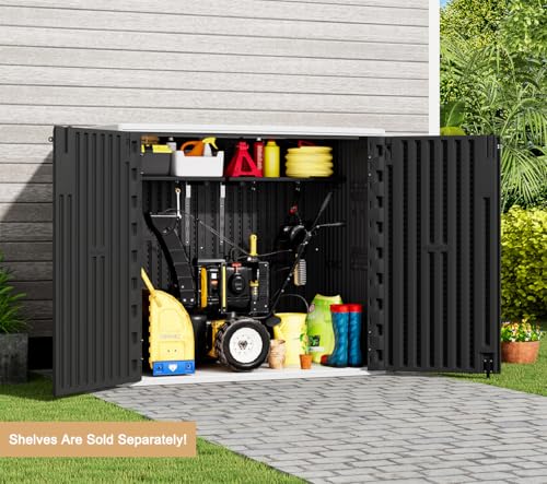57 Cu.ft Brown Outdoor Vertical Storage Shed T7981