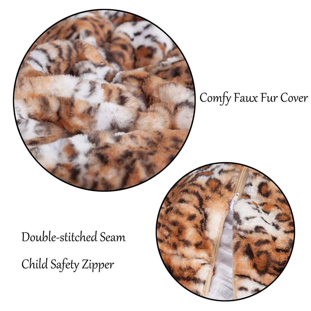 3ft Plush Furry Bean Bag Chair Sofa W347