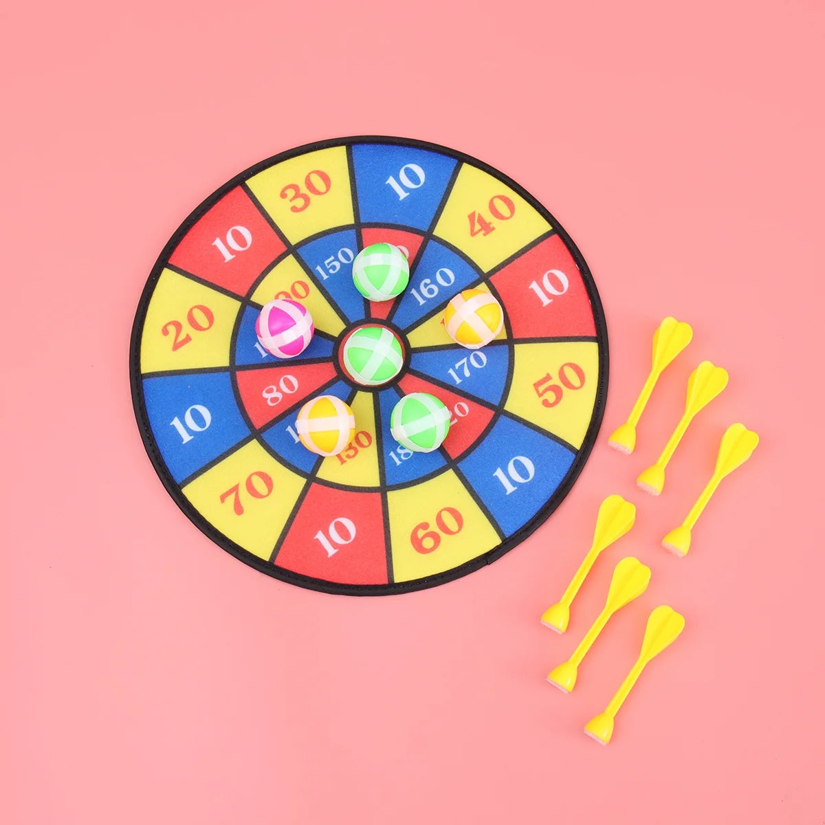 Flocking Dart Board with 4pcs Darts Dartboard Set N768262