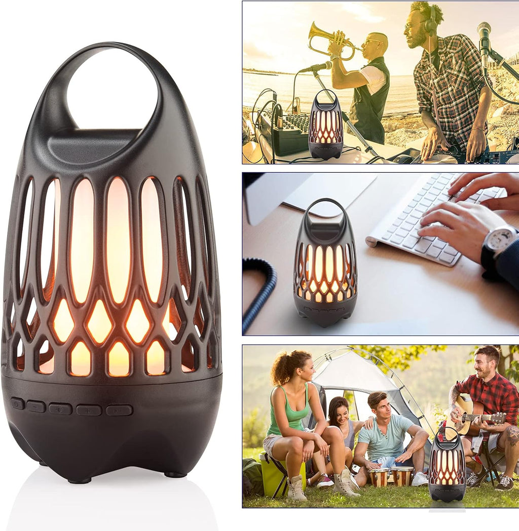 Portable Bluetooth LED Flame Speaker with Pole H913