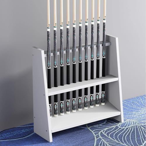 White Portable Pool Cue Rack Stand V57062