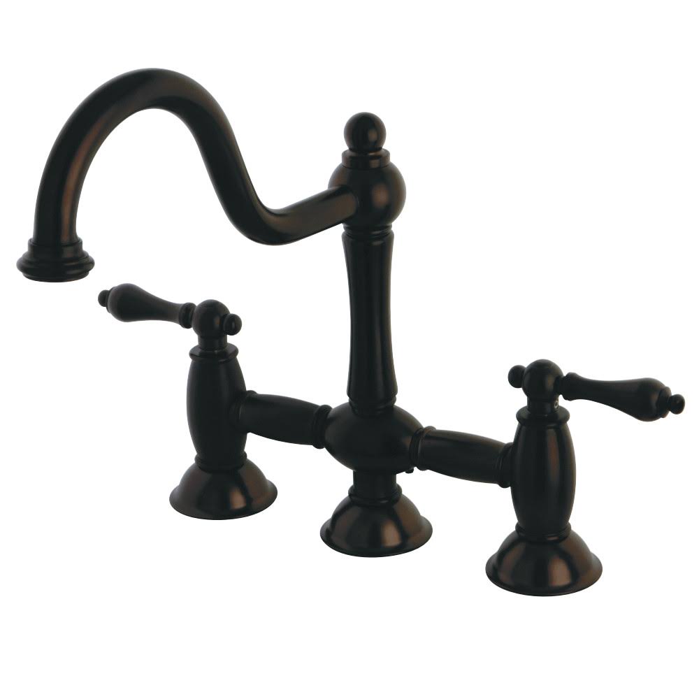 Oil Rubbed Bronze Bridge Kitchen Faucet G791464
