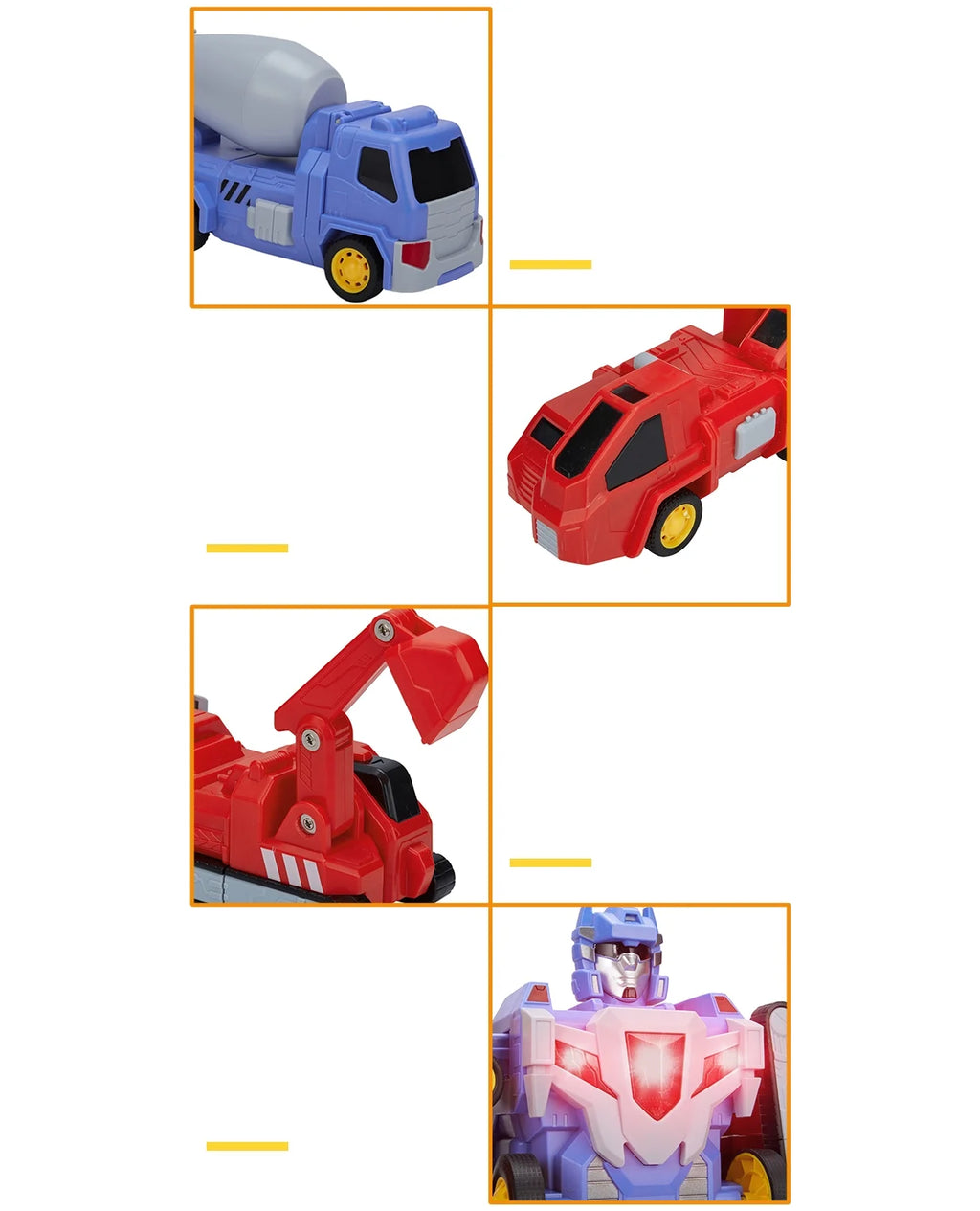 5-in-1 Construction Vehicles Transform Robot Kids Toys E707555