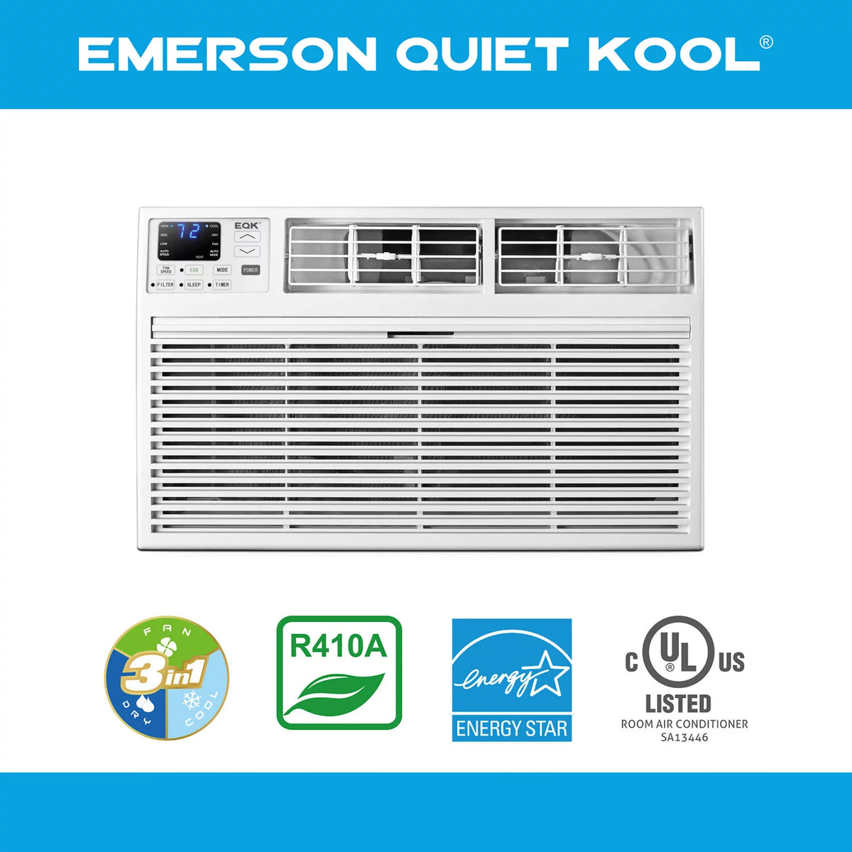 8,000 BTU Through-the-Wall Air Conditioner with Remote, White H694