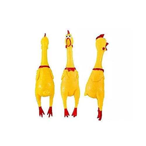 2 Pack Large Rubber Chicken Toy 12 inch R474