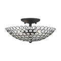 2 Light Semi-Flush Mount Black A783