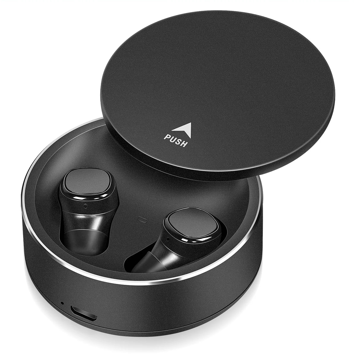 Black True Wireless Earbuds with Mic N418