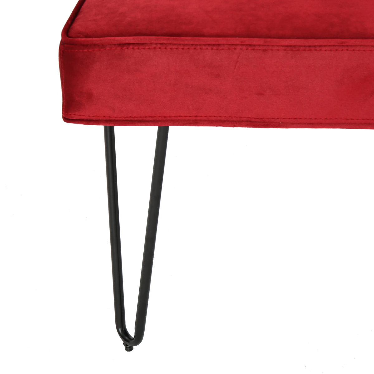Berry and Black Velvet Accent Chair Z334085
