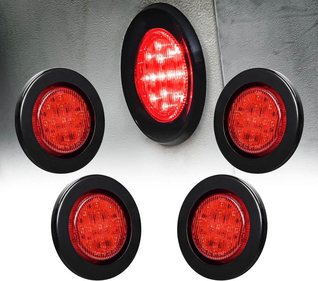 8pc 2.5" Amber Round Trailer LED Clearance Marker Lights Waterproof IP67 S81438