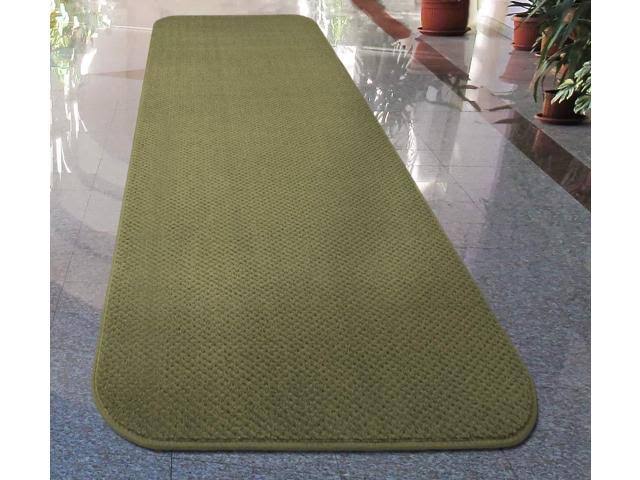 Skid-Resistant Carpet Runner Olive Green 12 ft. x 27 in. E199