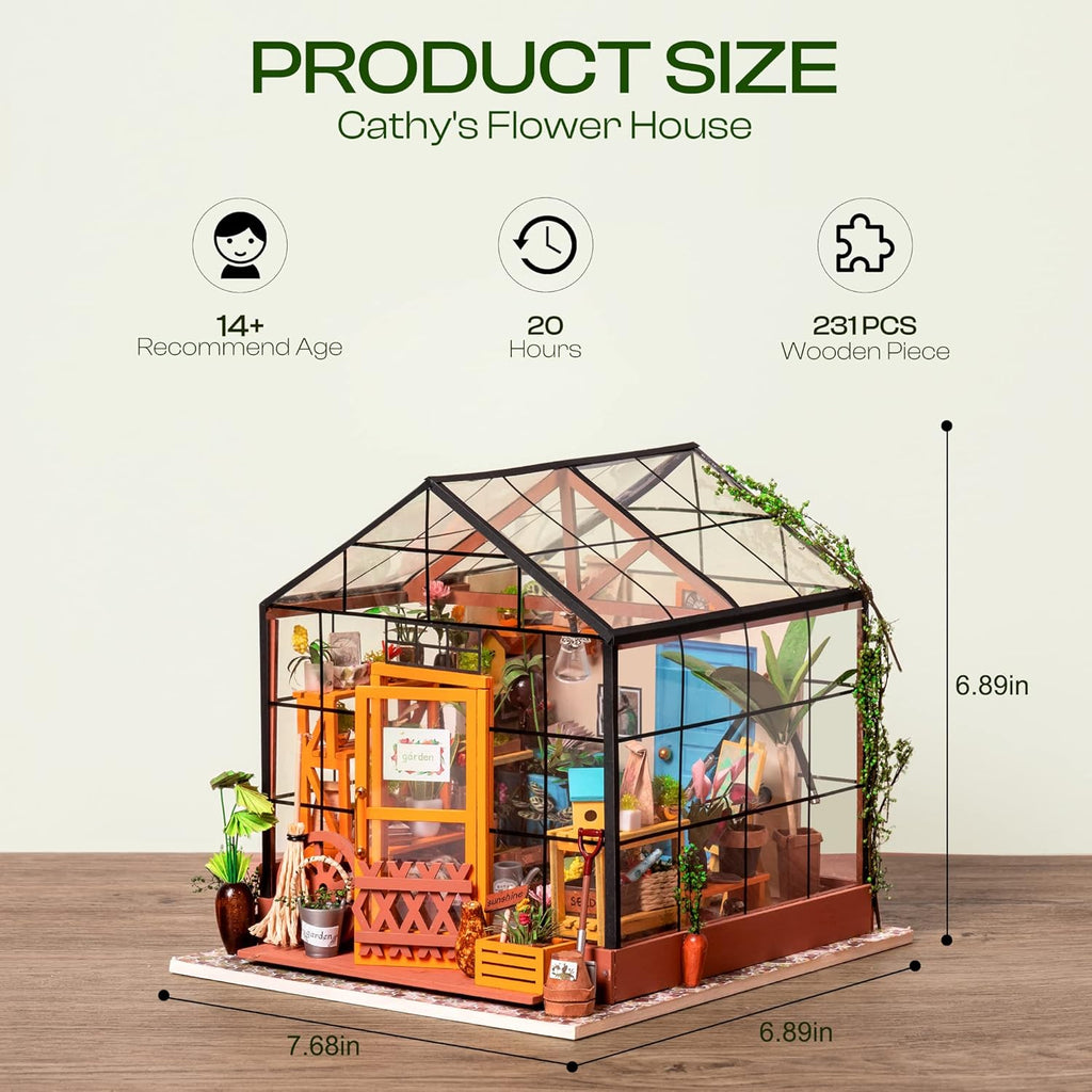 DIY Miniature House Kit with LED Light B161197