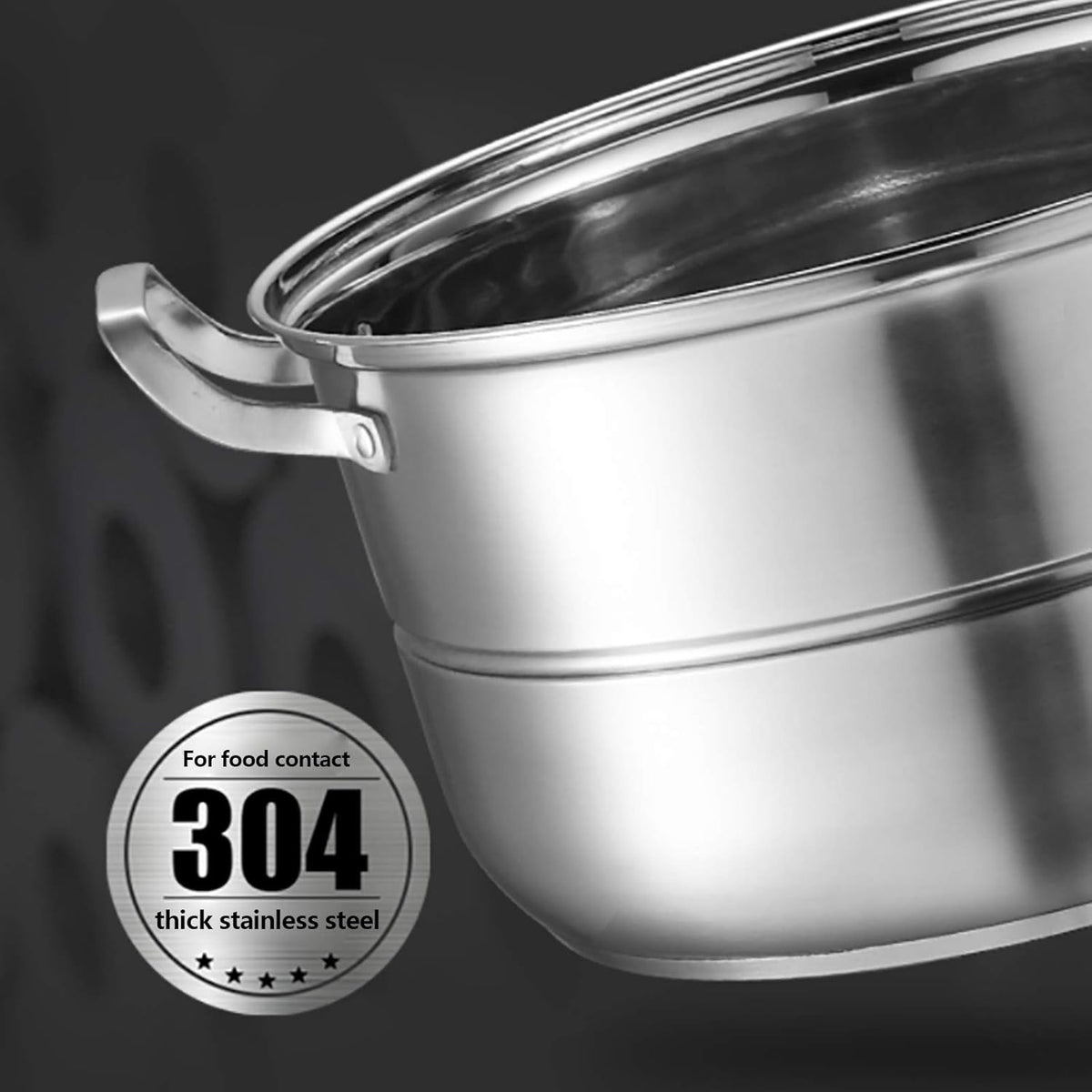 12.8in 5 Tier Stainless Steel Steamer Pot H171