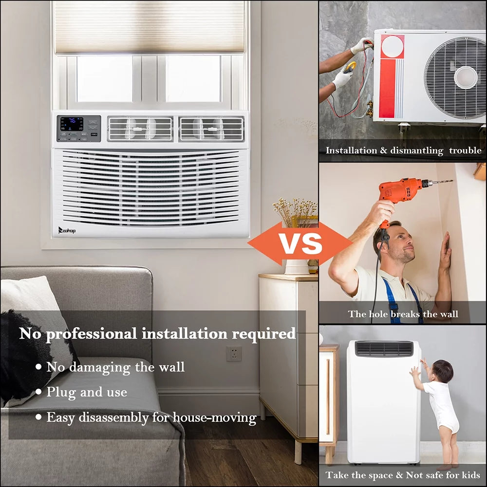 8000BTU 115V Window Air Conditioner with Remote Control Q849