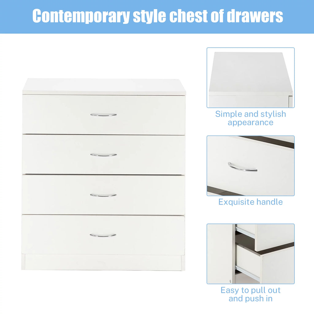 White 4 Drawer Wood Dresser Z72525