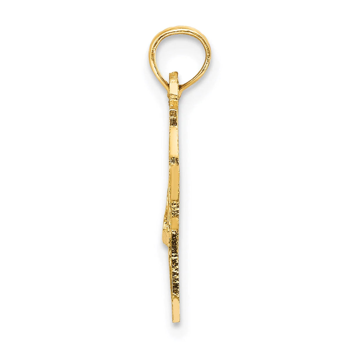 14K Yellow Gold New York State Pendant Charm Necklace 16'' U389