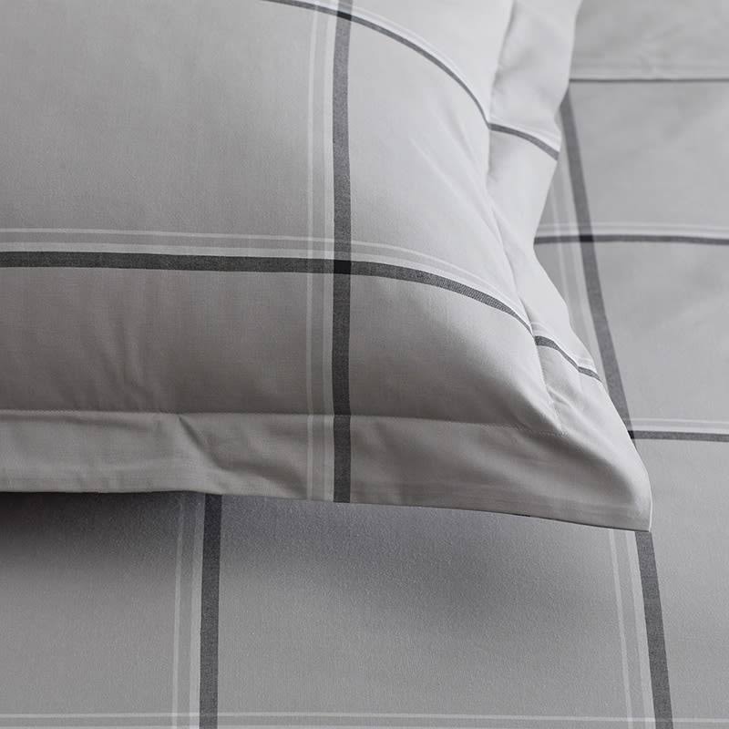 Gray Multi Twin Percale Duvet Cover W6298