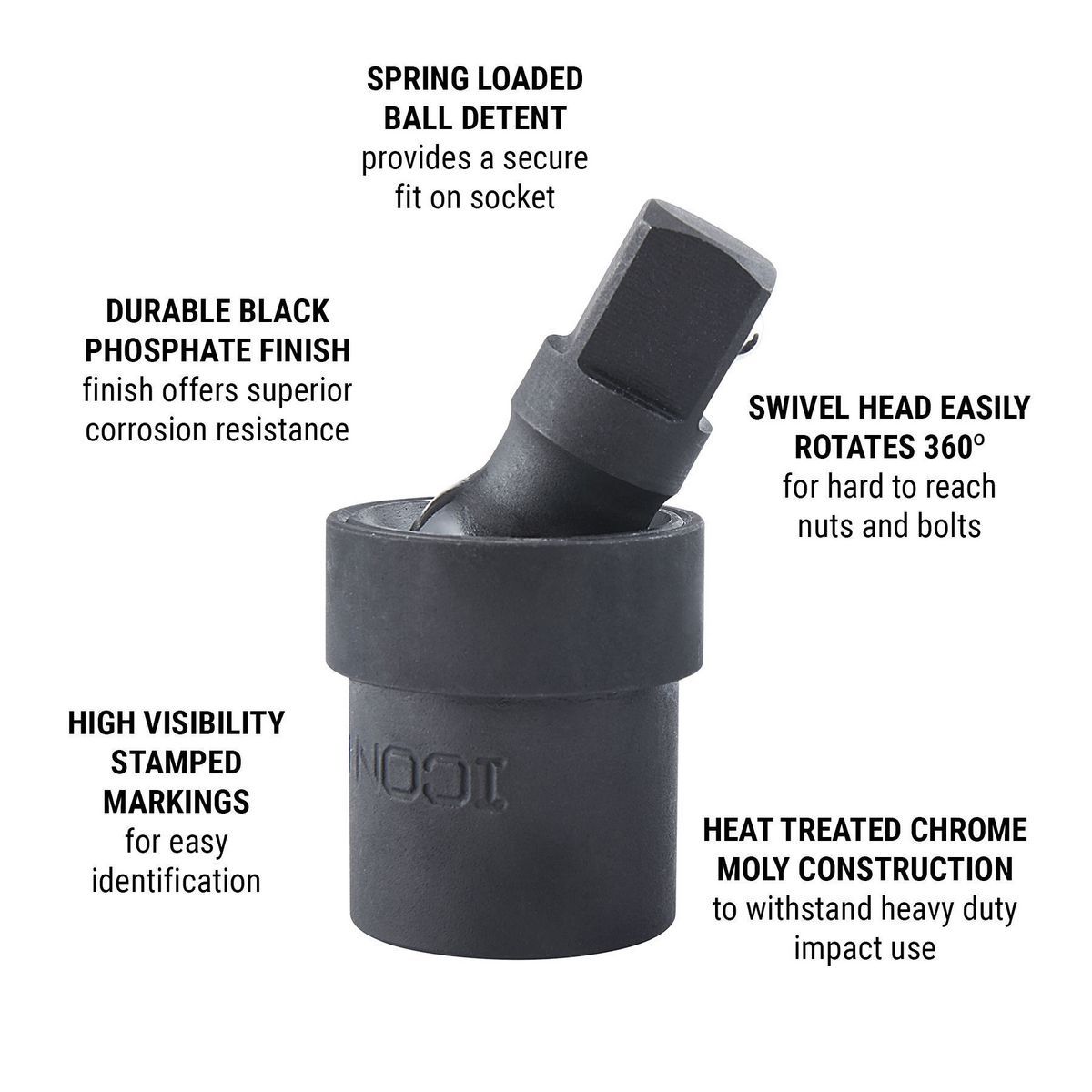 3/8 in. & 1/2 in. Impact Universal Joint Adapter Set, 2 Piece E514881
