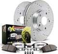 Rear Z26 Carbon Fiber Brake Pads with Drilled & Slotted Brake Rotors Kit U561