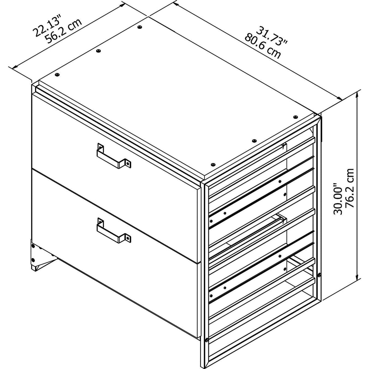 Black Lateral File Cabinet G59136