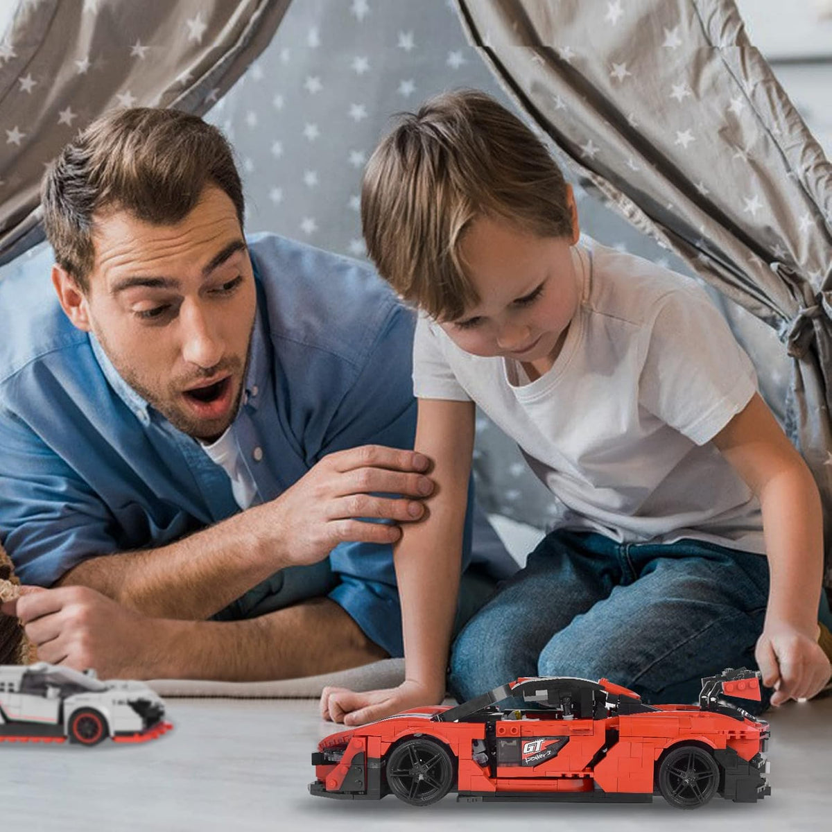 1:12 Scale Building Toys Car Building Kits (1182 Pieces) Pack of 2 Z9128