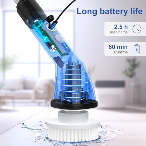 Cordless Electric Spin Scrubber with 6 Replaceable Heads Z7978