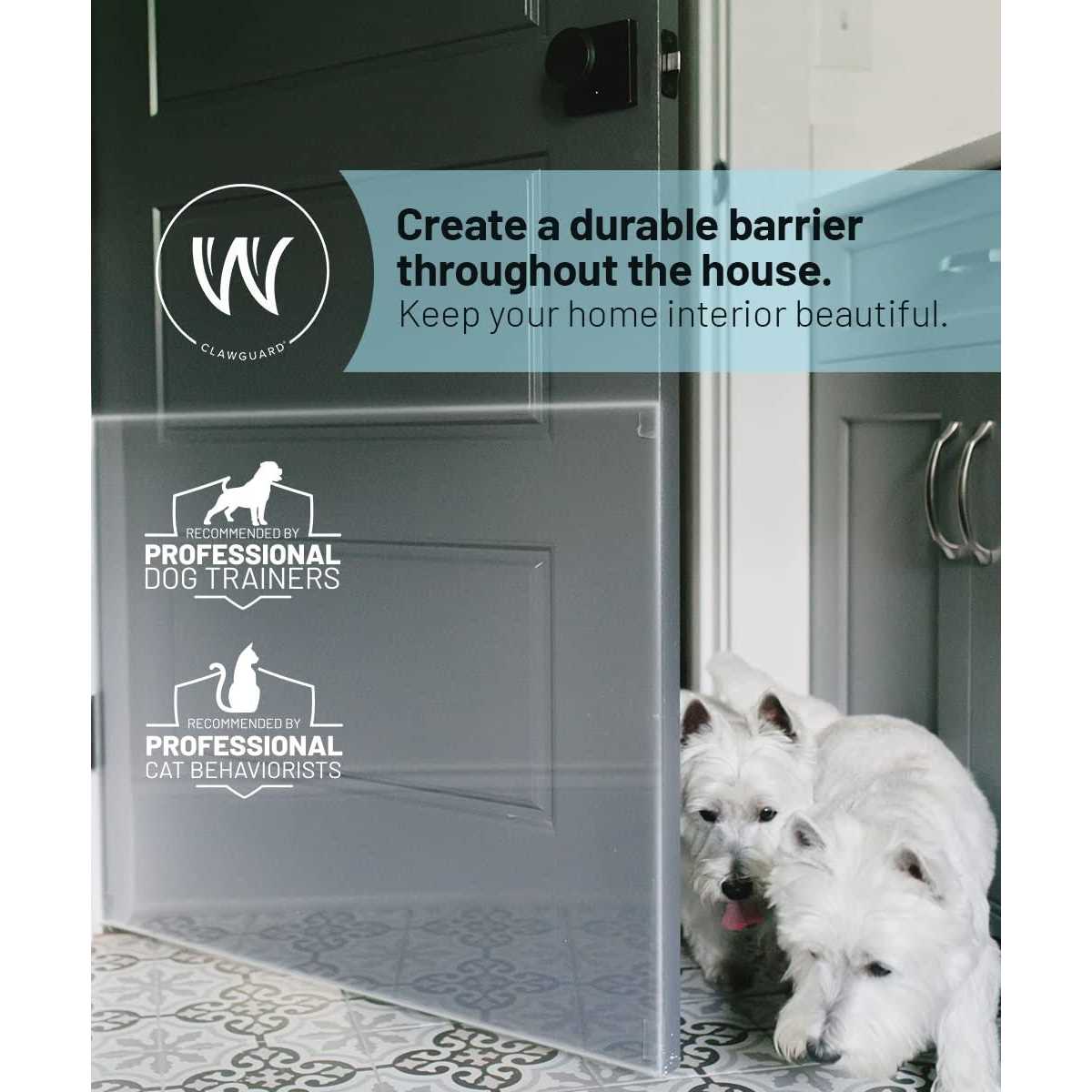 Transparent Scratch-Shield Protection for Drywall Doors and Screen Doors C12825