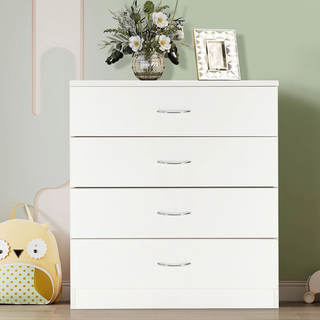 White 4 Drawer Wood Dresser Z72525