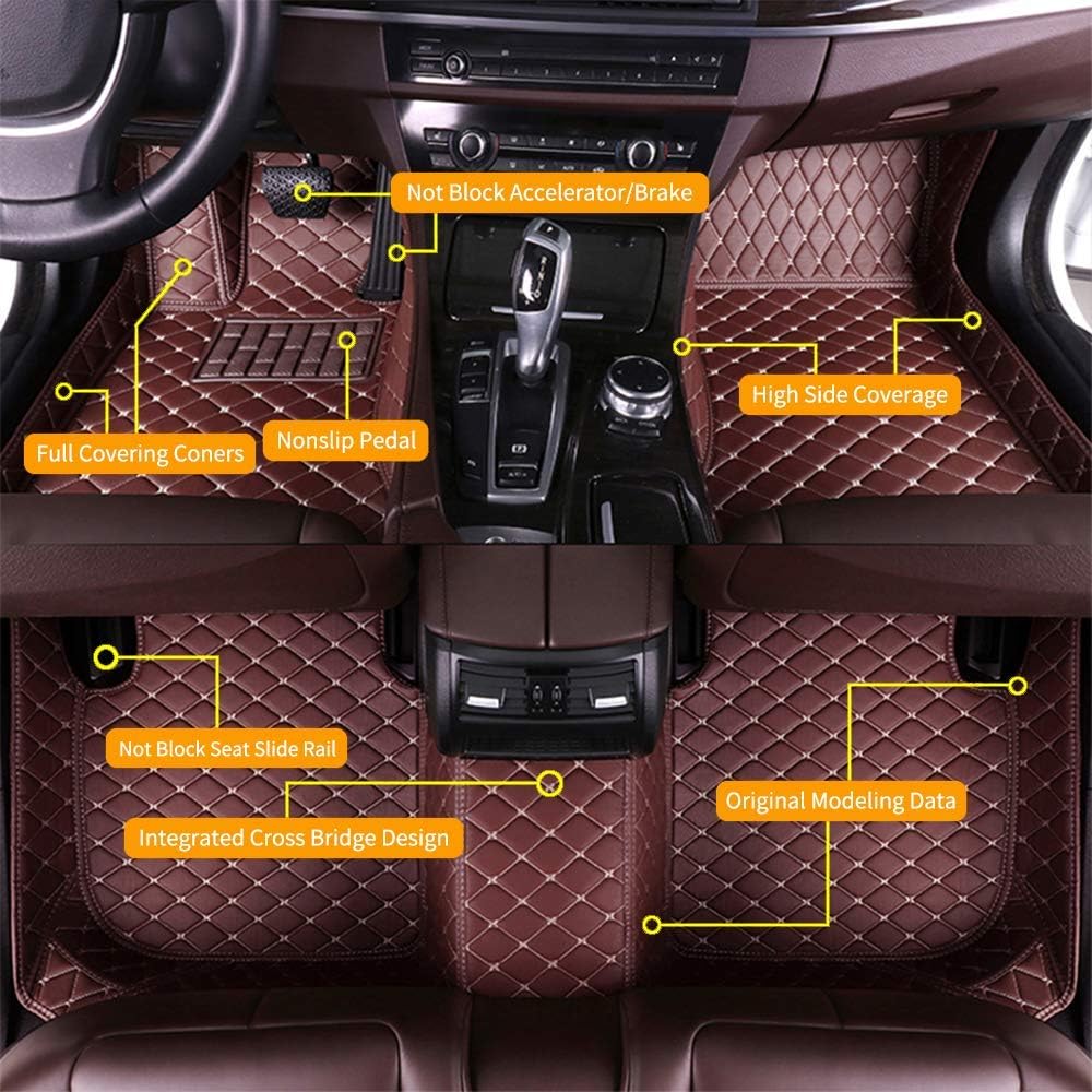 Custom Car Floor Mats Waterproof Anti-Skid Leather Full Coverage Set K855696