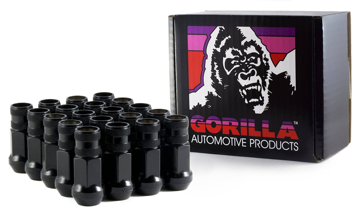 Forged Steel Racing Lug Black Chrome Open End 12mm x 1.25 20-Pack Y73890