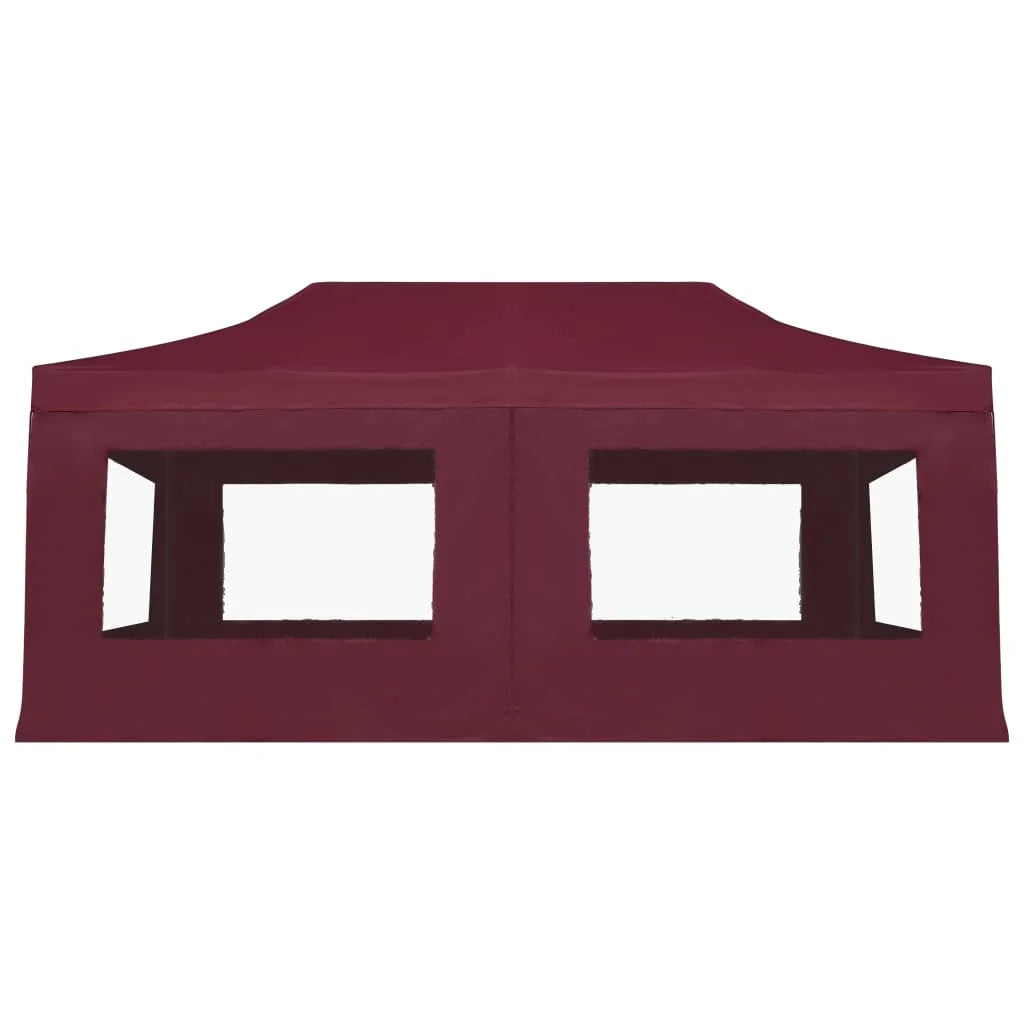 Wine Red Aluminum Folding Party Tent with Walls M34186