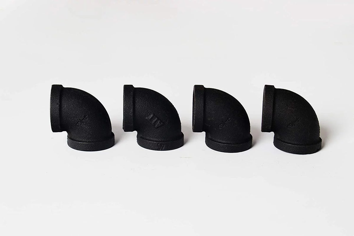 Black 3 Tier Wall-Mounted Pipe Shelves H63332
