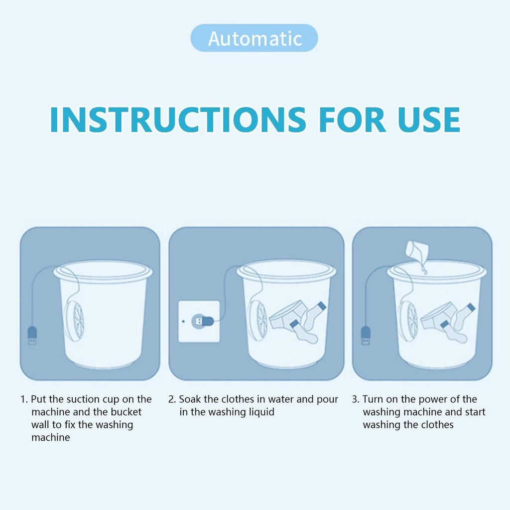 Mini Ultrasonic Portable Washing Machine D3703