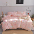 Rainbow Twin Cotton Duvet Cover with Zipper Ties, 1 Comforter Cover 2 Shams Z930