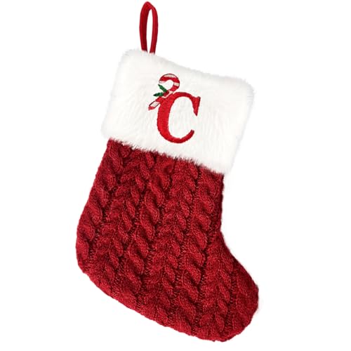 8 Inches Mini Embroidered Plush Knitted Christmas Stocking T890
