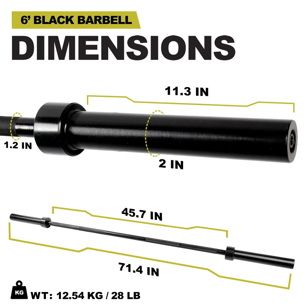 2-Inch Olympic Barbell Weight Bar 7ft 700-Pound Capacity O7432