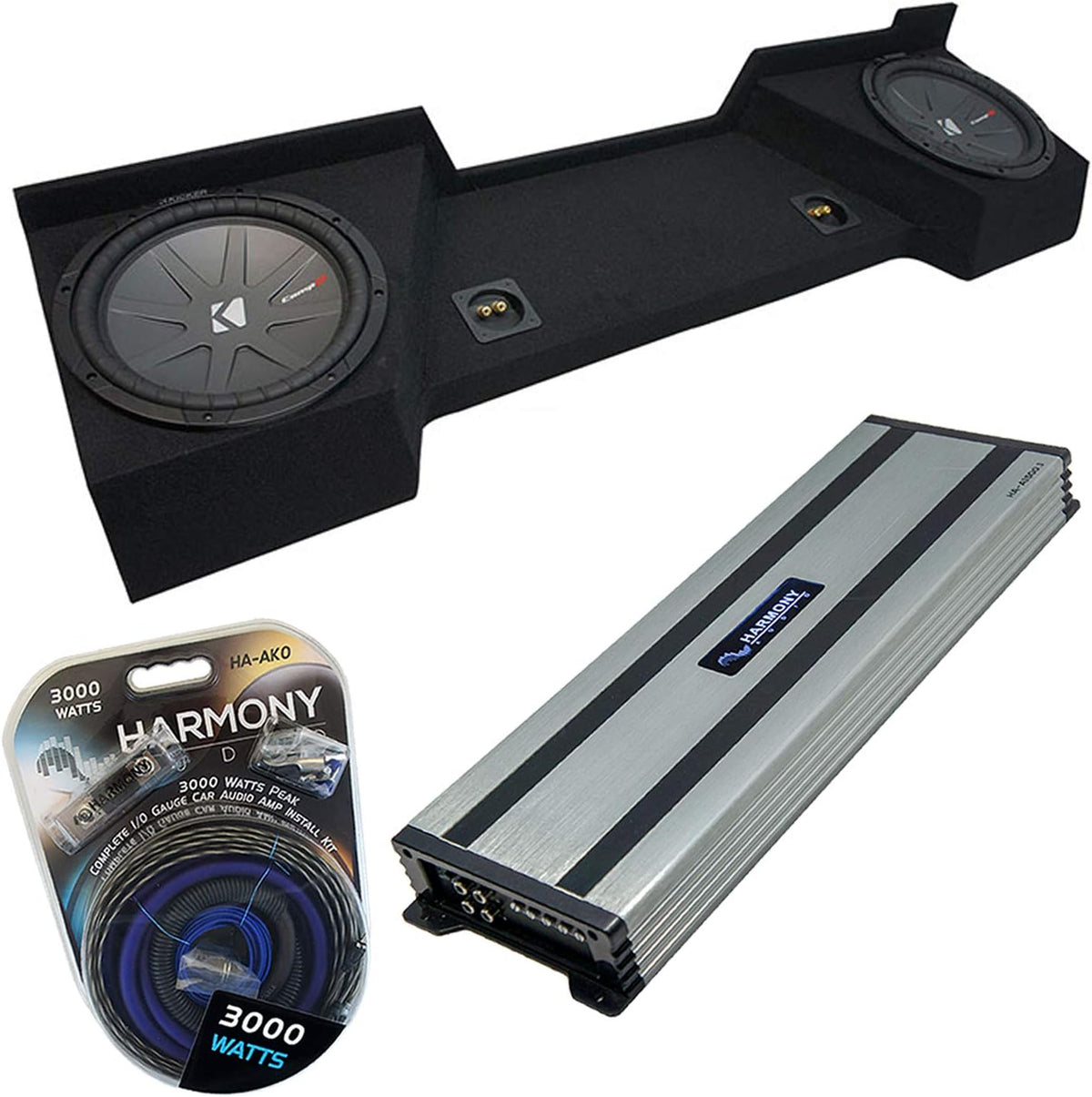 Dual 10 Loaded Sub Box Enclosure with Amplifier I837616