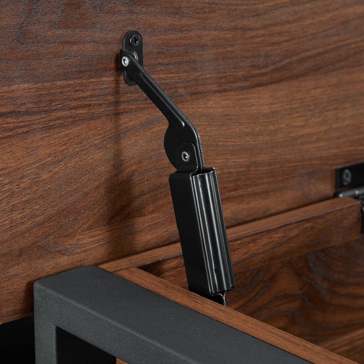 Dark Walnut Lift-Top Storage Bench I984