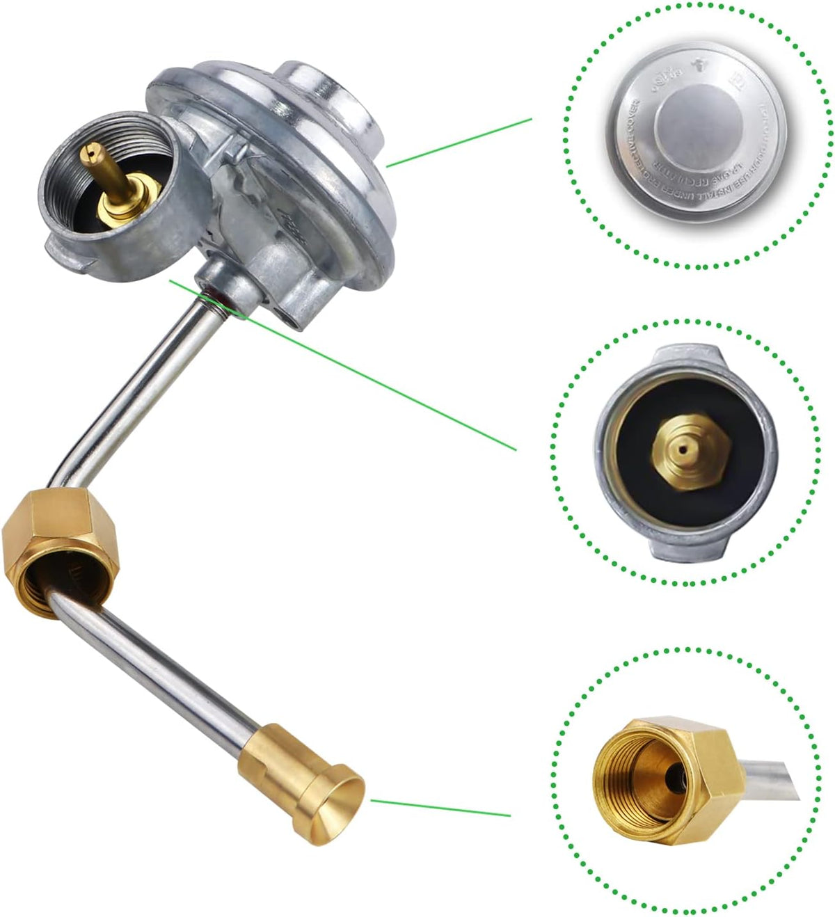 Propane Stove Regulator Replacement with 3/8 Female Flare Nut Pack of 2 Q739