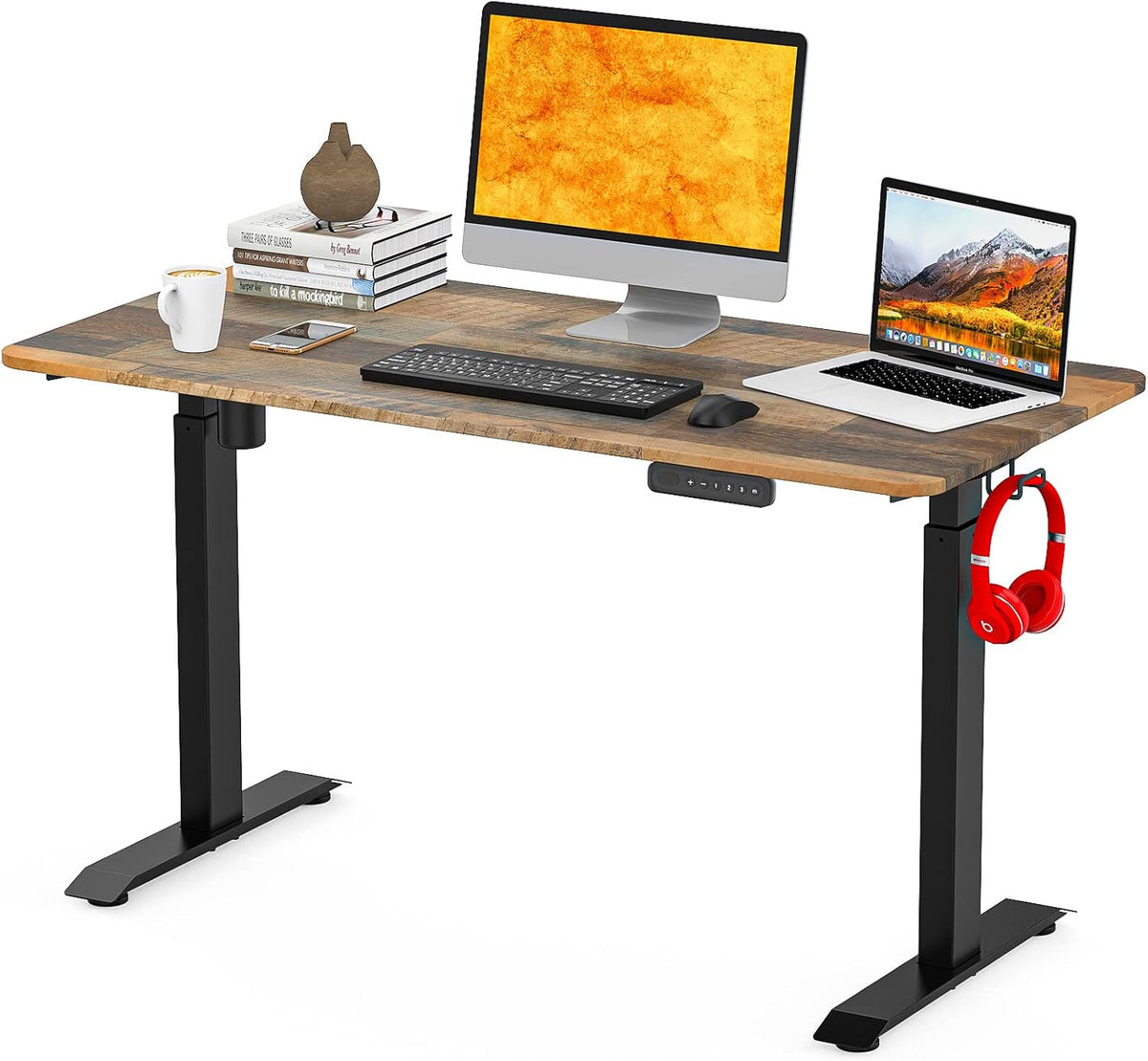Black Electric Standing Desk 48 x 24 inch F828723