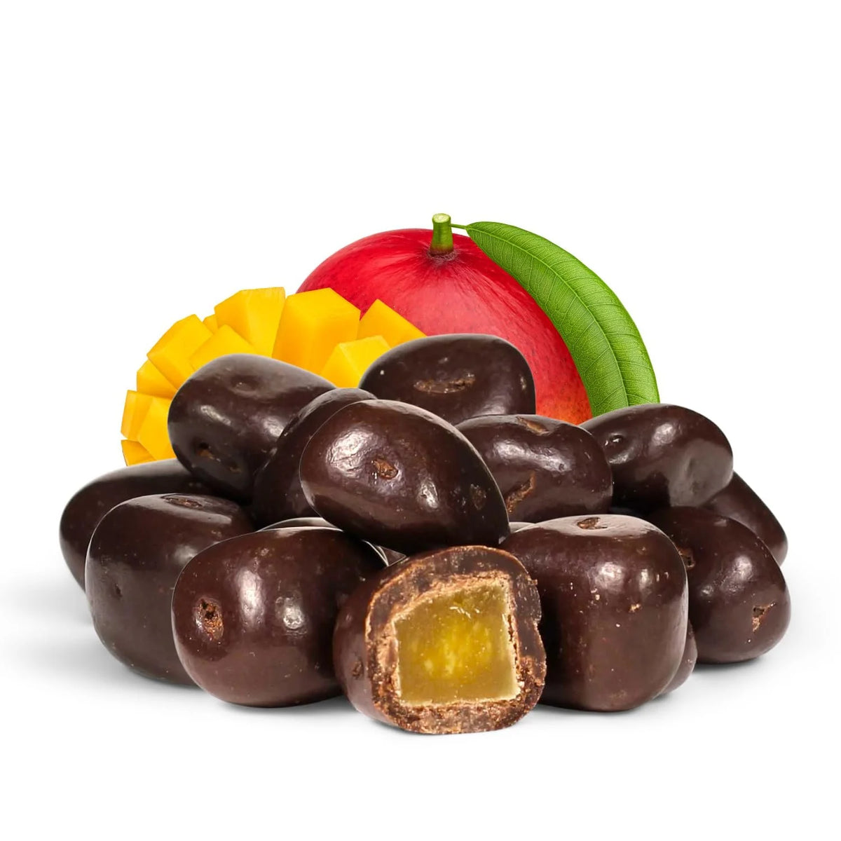 Dark Chocolate Covered Dried Mango 10 Lbs Bulk Bag Vegan Non-Dairy Kosher R9741