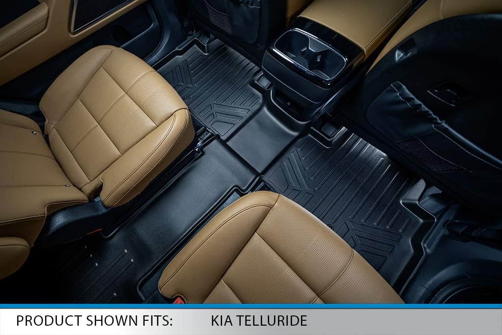 Black 3 Row & Cargo Liner Floor Mat Set Q8558