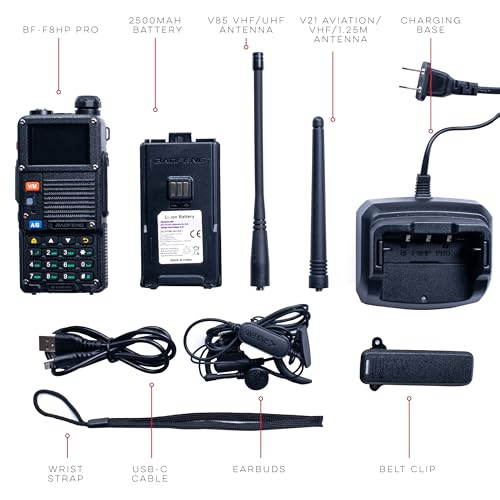 10 W Tri-Band Two-Way Radio with USB-C Rechargeable Battery Y75639