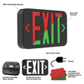 LED Exit Sign with Red or Green LEDs, Black K96255