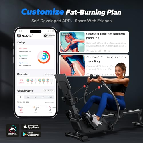 Magnetic Rowing Machine with 16-Level U2372
