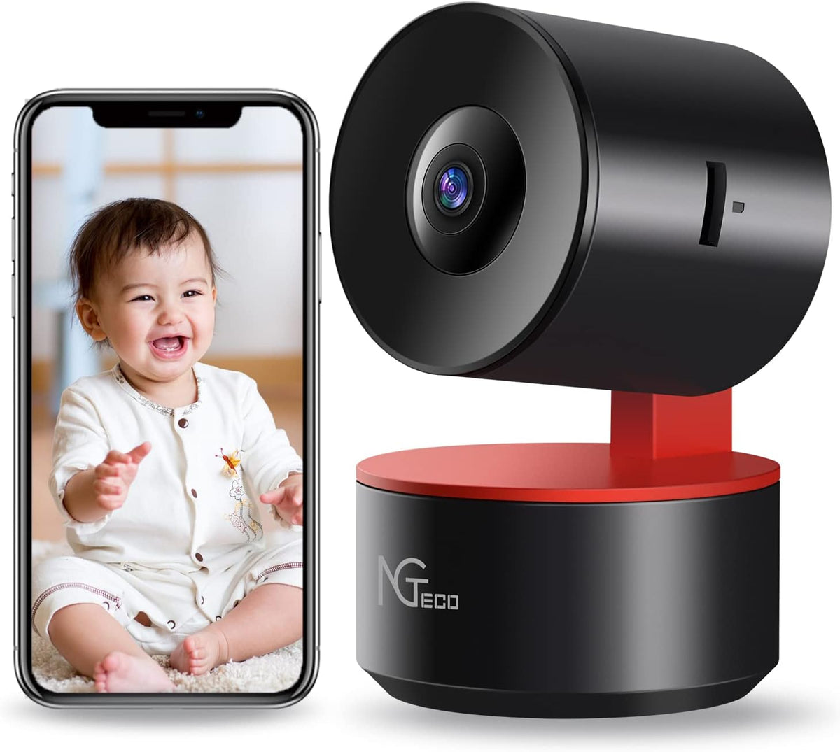 Indoor WiFi Security Camera 1080P Night Vision 2 Way Audio C53446