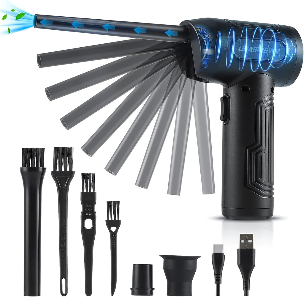 Cordless Air Duster Portable Air Blower 50000 RPM Rechargeable E82236