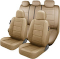 11pcs PU Leather Car Seat Cover Set Black A895