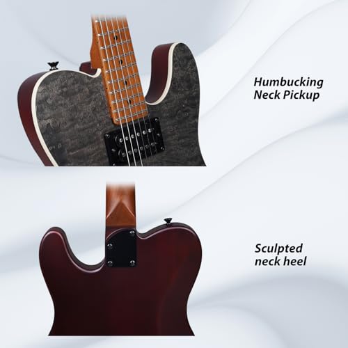 39 Inch Solid Wood Right Handed Electric Guitar with Amp, HSS Pick Up, Poplar Body, Mint Green B830328