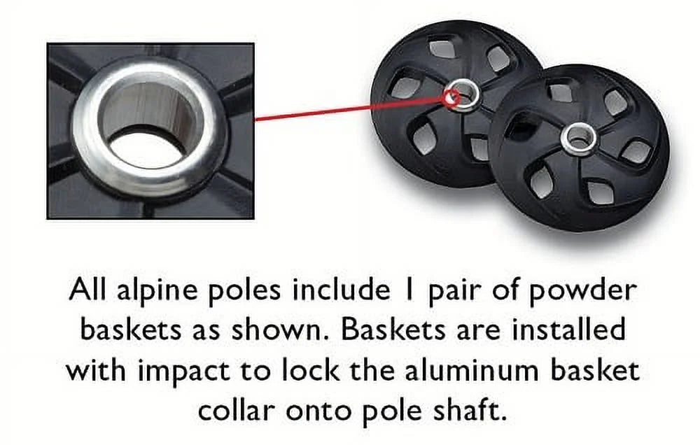 White/Black Alpine Downhill Ski Poles V29926